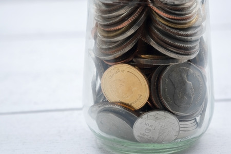 save money for investment concept money on white backgroundの写真素材