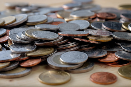 business finance. save money for investment concept coinsの写真素材