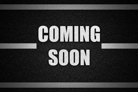 Traffic  road surface with text COMING SOONの写真素材