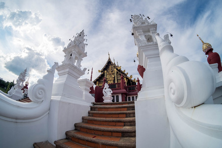 Traditional thai architecture in the Lanna style , Royal Pavilion (Ho Kum Luang)のeditorial素材