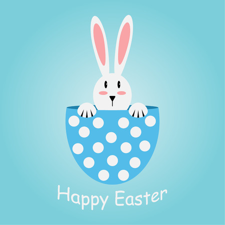 White easter rabbit. Easter Bunnyのイラスト素材