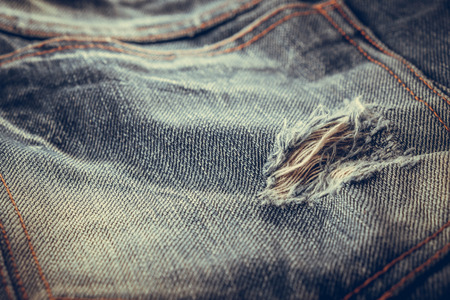 Blue jeans texture background with filter effect retro vintage styleの写真素材