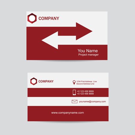 Vector modern creative and clean business card template. Flat designのイラスト素材