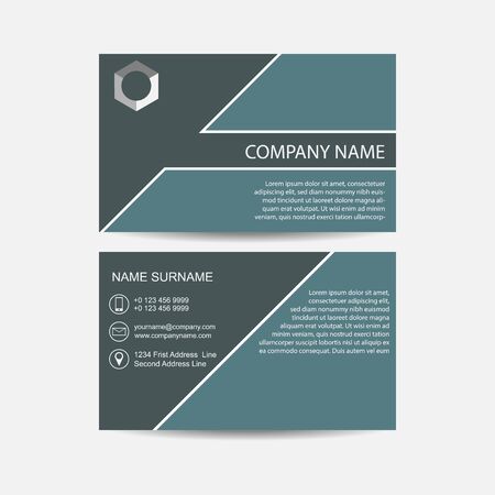background banner flat vector modern business card design for company presentationのイラスト素材