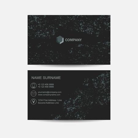 background banner flat vector modern business card design for company presentationのイラスト素材