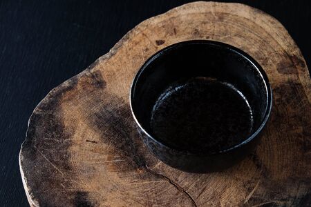 Ceramic cup molded from clay and burned with heat.の写真素材