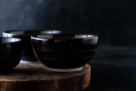 Ceramic cup molded from clay and burned with heat.の写真素材