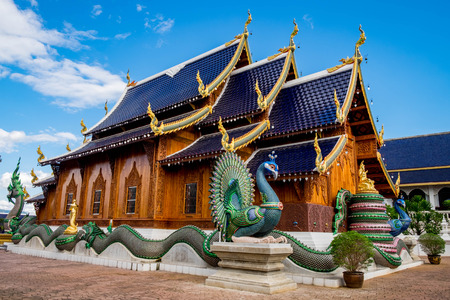 Ban Den temple is a Thai temple which is located in the northern part of Thailand It is one of the most beautiful and famous Thai temples in Chiang Maiの写真素材