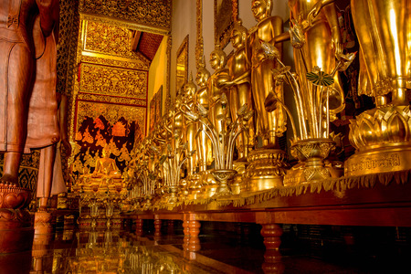Ban Den temple is a Thai temple which is located in the northern part of Thailand It is one of the most beautiful and famous Thai temples in Chiang Maiの写真素材