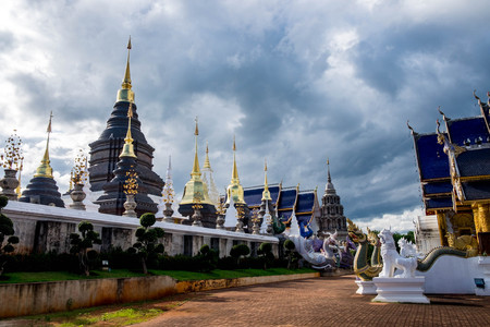Ban Den temple is a Thai temple which is located in the northern part of Thailand It is one of the most beautiful and famous Thai temples in Chiang Maiの写真素材