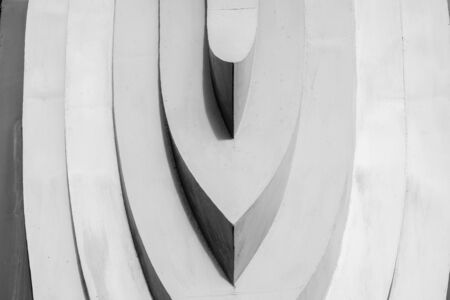 Abstract lines on architecture. modern architecture detail. Refined fragment of contemporary office interior / public building.の写真素材