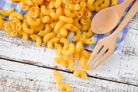 Italian food raw macaroni For cooking food made of flourの写真素材