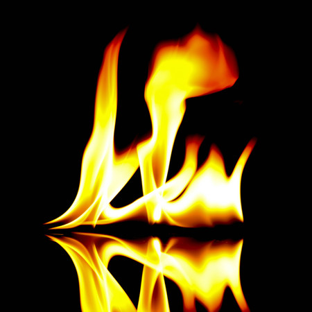 very hot fire abstract background. fire on the black background.