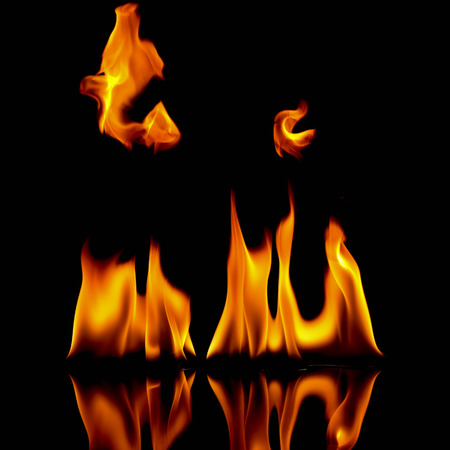 very hot fire abstract background. fire on the black background.