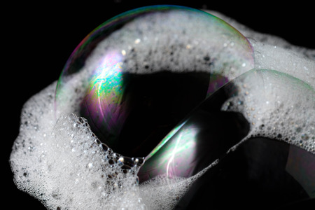 Abstract background white soapy foam texture. Shampoo foam with bubbles
