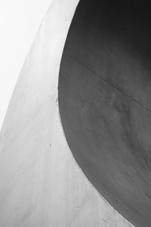 Abstract lines on architecture. modern architecture detail. Refined fragment of contemporary office interior / public building.の写真素材