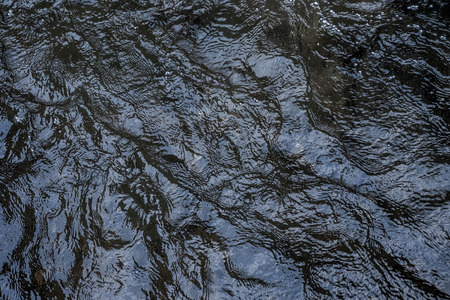 Abstract dark blue Waterfall wave water background textureの写真素材