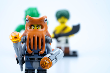 chiang mai, THAILAND - MAY 27, 2018: Lego mini figure toy, a privately held company based in Billund, Denmark.のeditorial素材