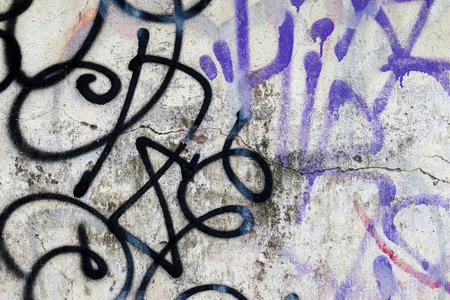 Colorful Graffiti texture on wall as backgroundの写真素材