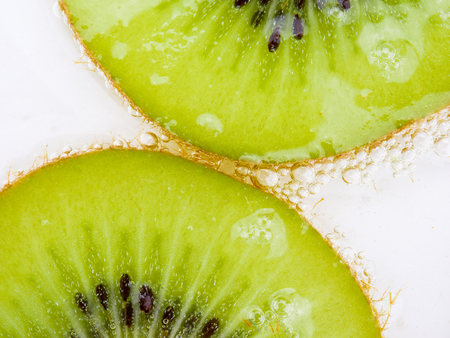 Close up texture background Kiwi fruitの写真素材