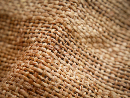 Close Up of brown sackcloth texture background. soft focusの写真素材