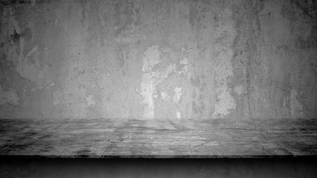Dark room concrete wall background. interior concrete texture  wall and floorの写真素材