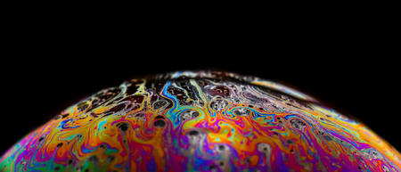 Half soap Bubble Ball abstract background semicircle. Model of Space or planets universe cosmicの写真素材