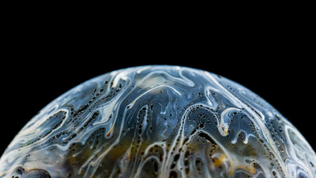 Half soap Bubble Ball abstract background semicircle. Model of Space or planets universe cosmicの写真素材