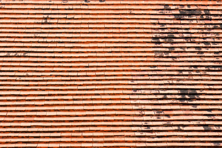 abstract background texture brown tile roof patternの写真素材