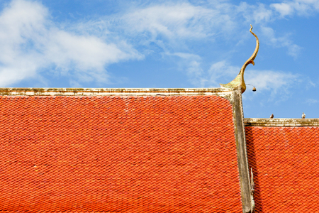 abstract background texture brown tile roof patternの写真素材