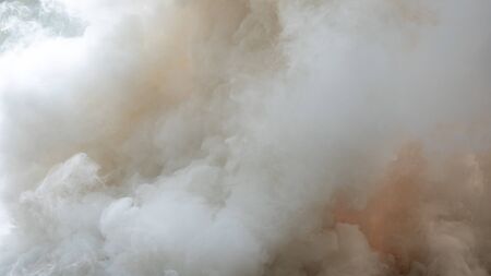 Background of white smoke, Fog or smoke background, Smog abstract backgroundの写真素材