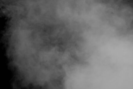 abstract background smoke curves and wave on black backgroundの写真素材