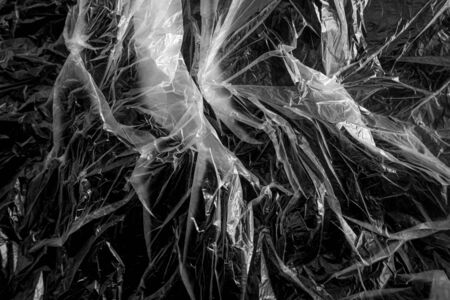 Plastic Bag Texture background, plastic film backgroundの写真素材