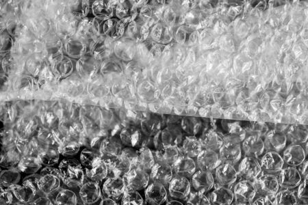 air bubble plastic translucent background, air bubble plastic for packagingの写真素材