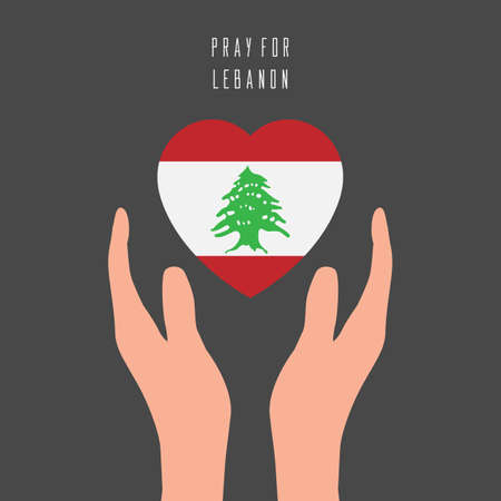 pray for lebanon vector design with map , pray for beirut vector illustration. design for humanity, peace, donations, charityのイラスト素材