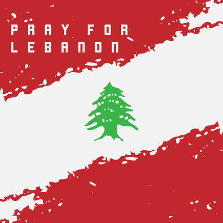 pray for lebanon vector design with map , pray for beirut vector illustration. design for humanity, peace, donations, charityのイラスト素材
