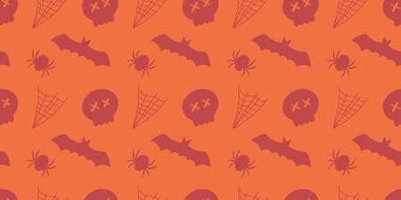 Halloween festive seamless pattern background .Vector illustration Halloween seamlessのイラスト素材