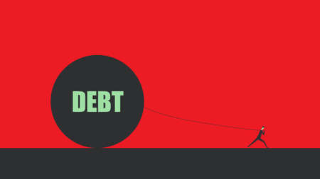 Debt Financial freedom Business conceptのイラスト素材