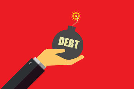 Debt Financial freedom Business conceptのイラスト素材