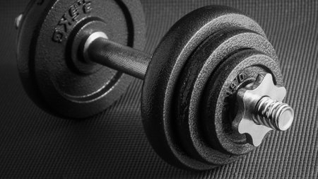 Fitness Sport Background eith dumbbellsの写真素材