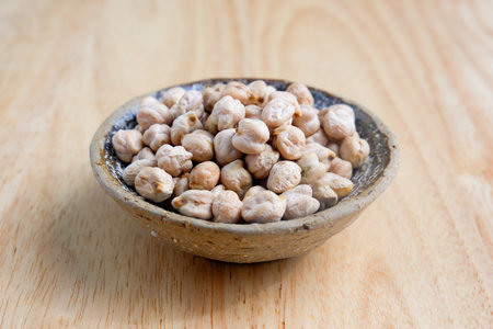chickpeas organic legumes of fresh make a healthy vegetarian mealの写真素材