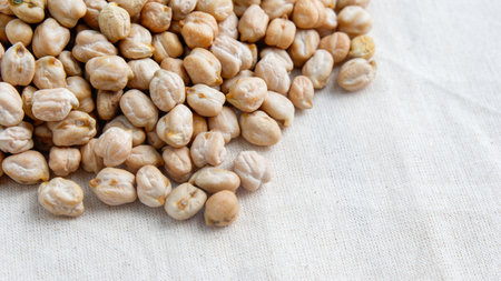 chickpeas organic legumes of fresh make a healthy vegetarian mealの写真素材