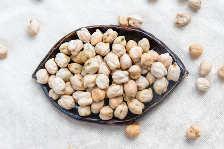 chickpeas organic legumes of fresh make a healthy vegetarian mealの写真素材