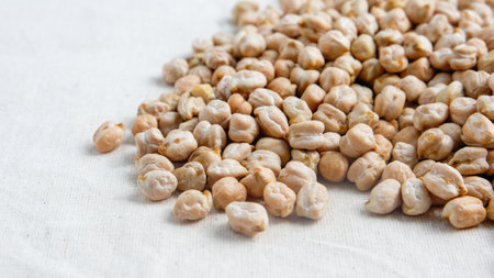 chickpeas organic legumes of fresh make a healthy vegetarian mealの写真素材
