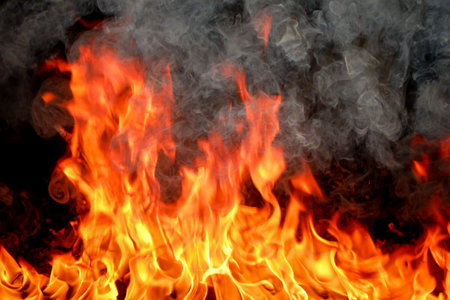 blaze fire flame texture backgroundの写真素材