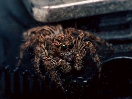 macro Close up of jump spiderの写真素材