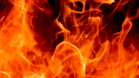 blaze fire flame texture backgroundの写真素材
