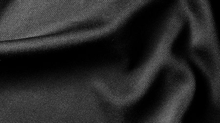 black fabric cloth background textureの写真素材