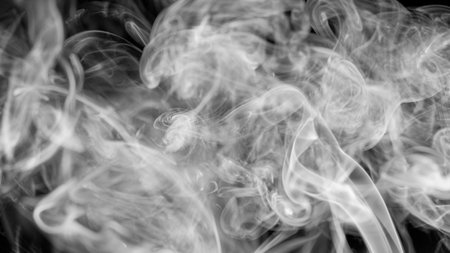 abstract background smoke curves and wave reggae colors green, yellow, red colored in flag of reggae musicの写真素材