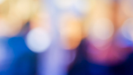 background of blurred lights at street road nightの写真素材